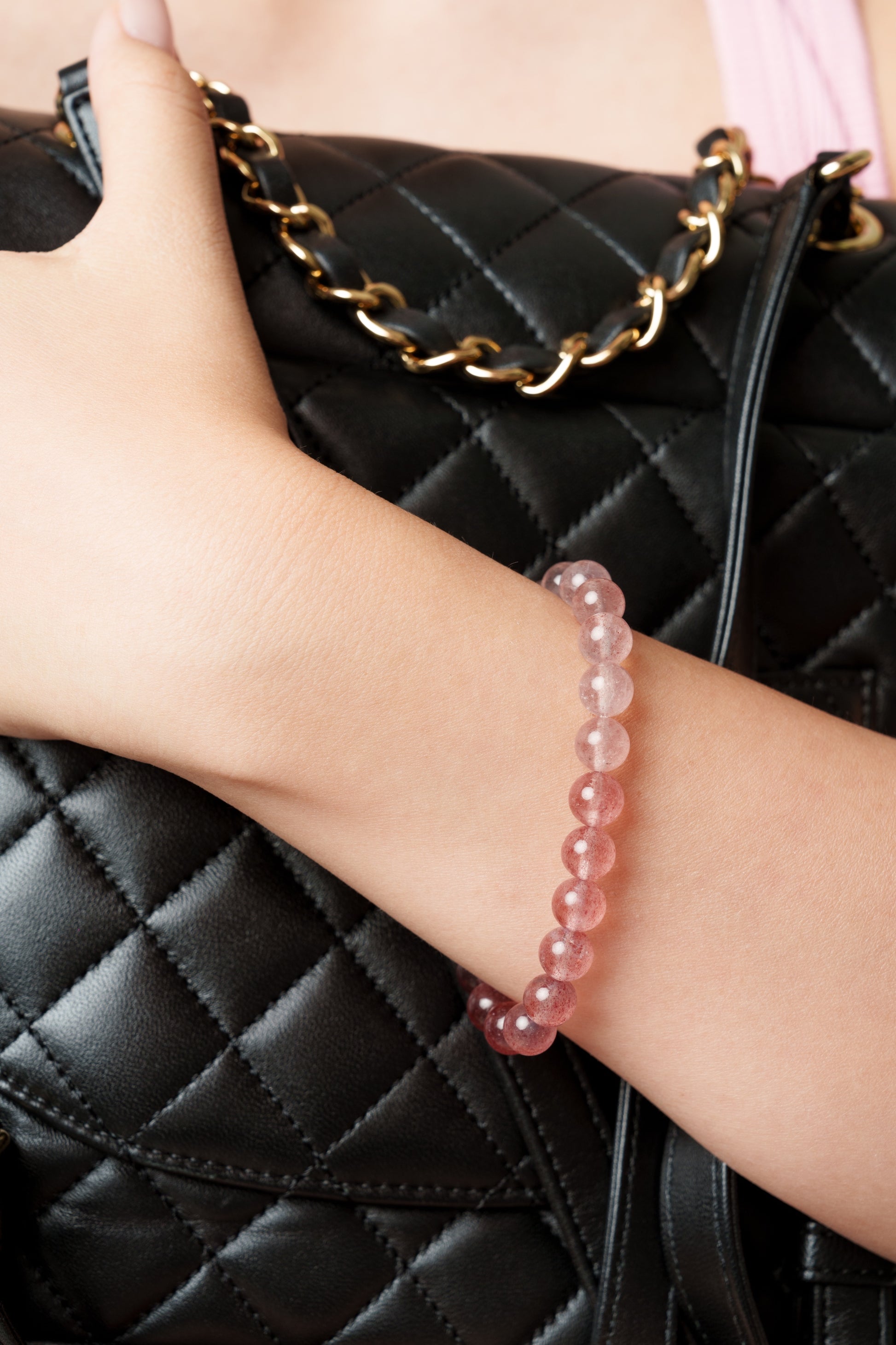 Strawberry Quartz Bracelet - Rosée Jardin